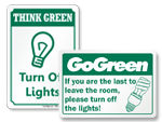 Go Green Signs and Labels