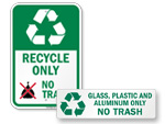 No Trash Signs & Labels