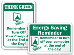 Turn Off Computer Labels