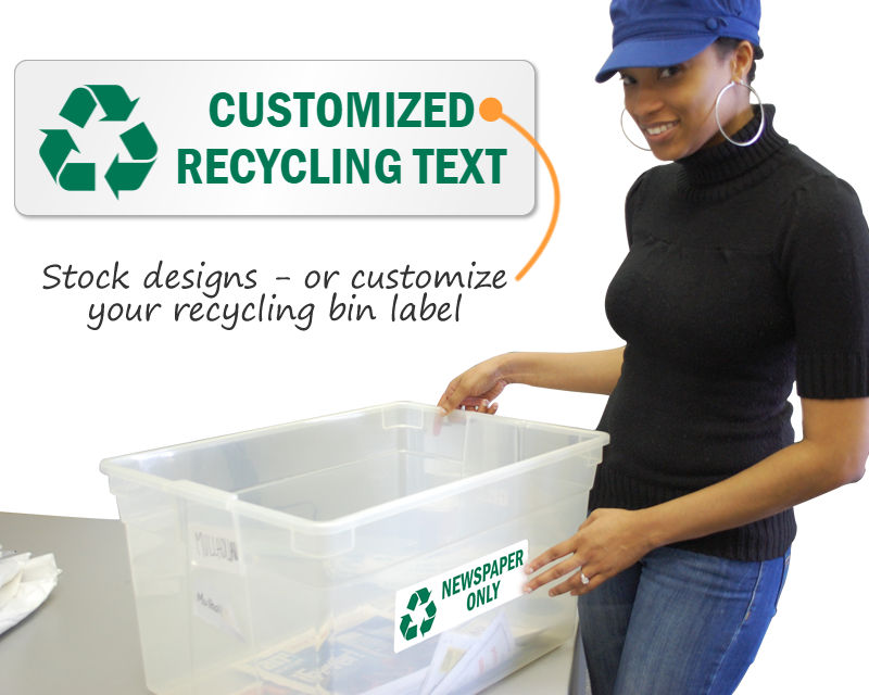 recycling bin labels