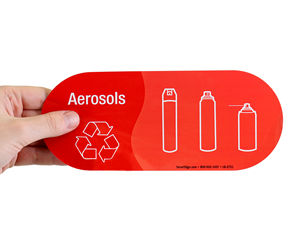 Aerosol recyling label