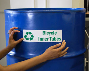 Custom recycling labels