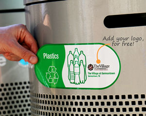 Custom recycling stickers