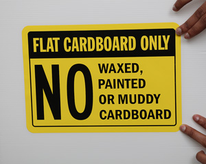 Recycle Cardboard Signs