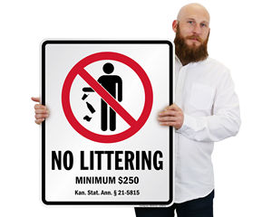 No Littering Signs By State