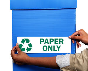 Recycle Label Paper Only with Recycle Graphic