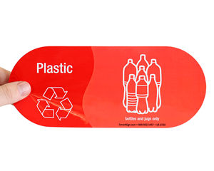 All Sizes/Materials Plastic Sign Cardboard Recycling Sticker 