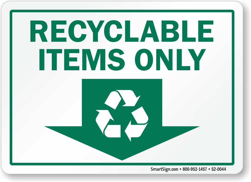 Free Printable Recycling Signs For Bins