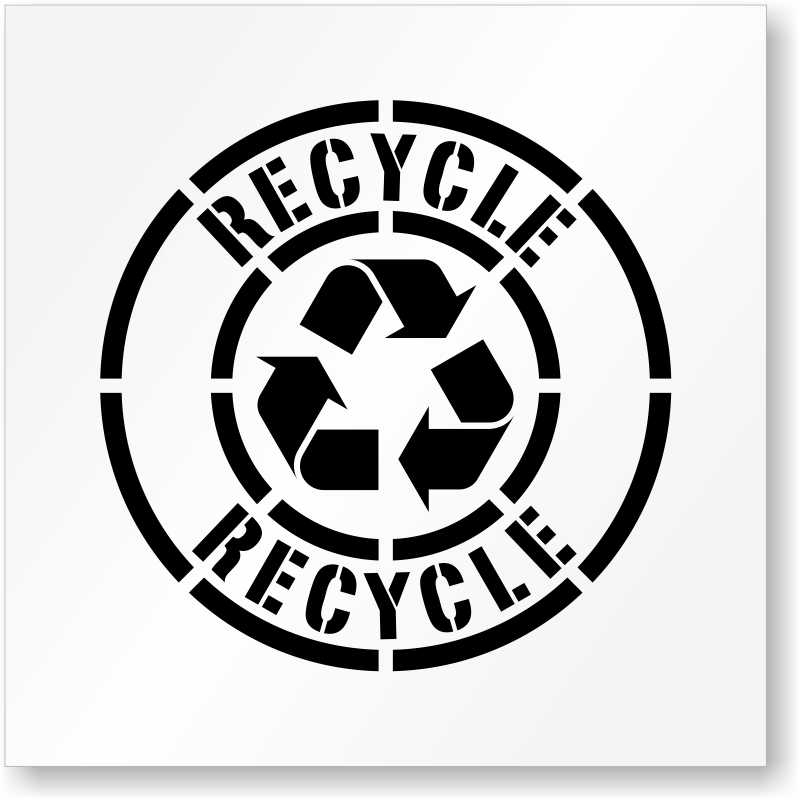 Recycling Stencils Recyclable Signs Reusable Stencils