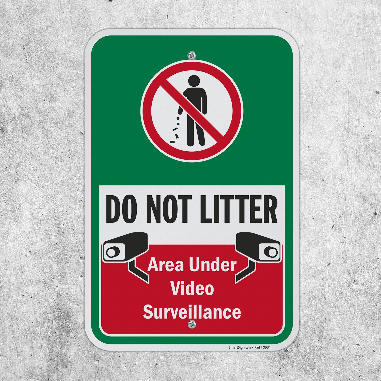 12x18 Do Not Trash Aluminum Metal No Littering Sign Warning Dumping Fine