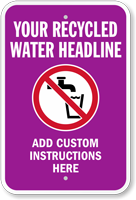 Custom Recycling Sign - Add Headline, Instructions