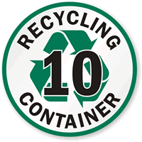 Recycling Container -10 - Recycling Label