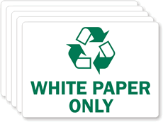 White Paper Only Label