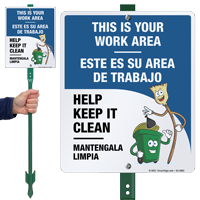 Bilingual, This Is Your Work Area, Help Keep It Clean