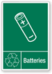 Batteries Recycling Label