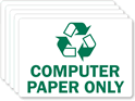 Computer Paper Only Label