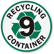 Recycling Container -9 - Recycling Label