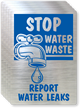 Stop Water Waste Label