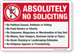 Absolutely No Soliciting Sign