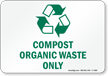 Compost Organic Waste Only Sign