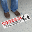 Keep Your Distance Thank your for Social Distancing SlipSafe Floor Sign
