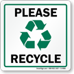 Please Recycle Sign (with graphic)