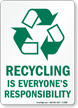 Recycling Is Responsibility Sign