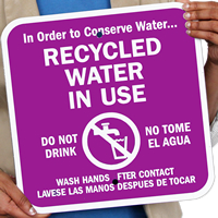 Recycled Water in Use Signs